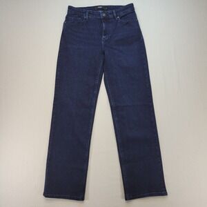 Hudson Straight Leg Jeans Womens 6 Blue Mid Rise Dark Wash Stretch Denim